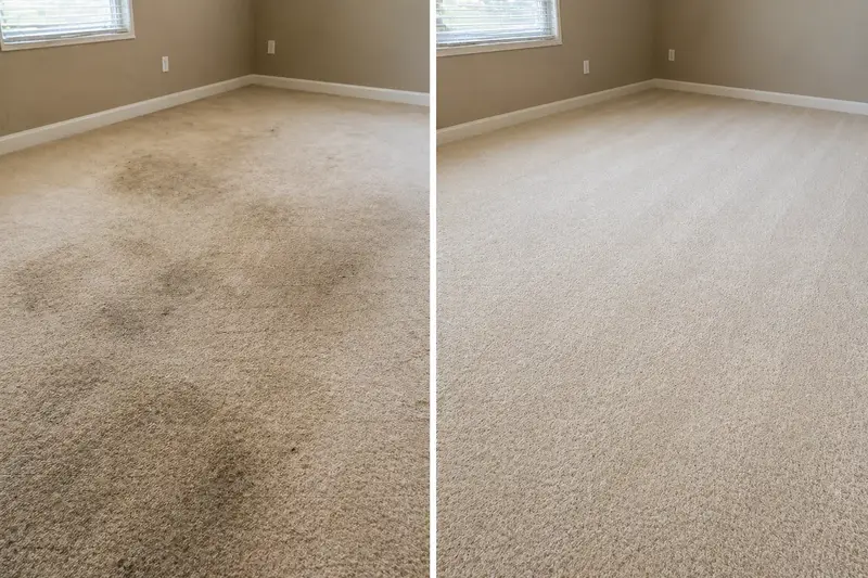 Before and after carpet cleaning in Sacramento, CA — Bailey Boys Services