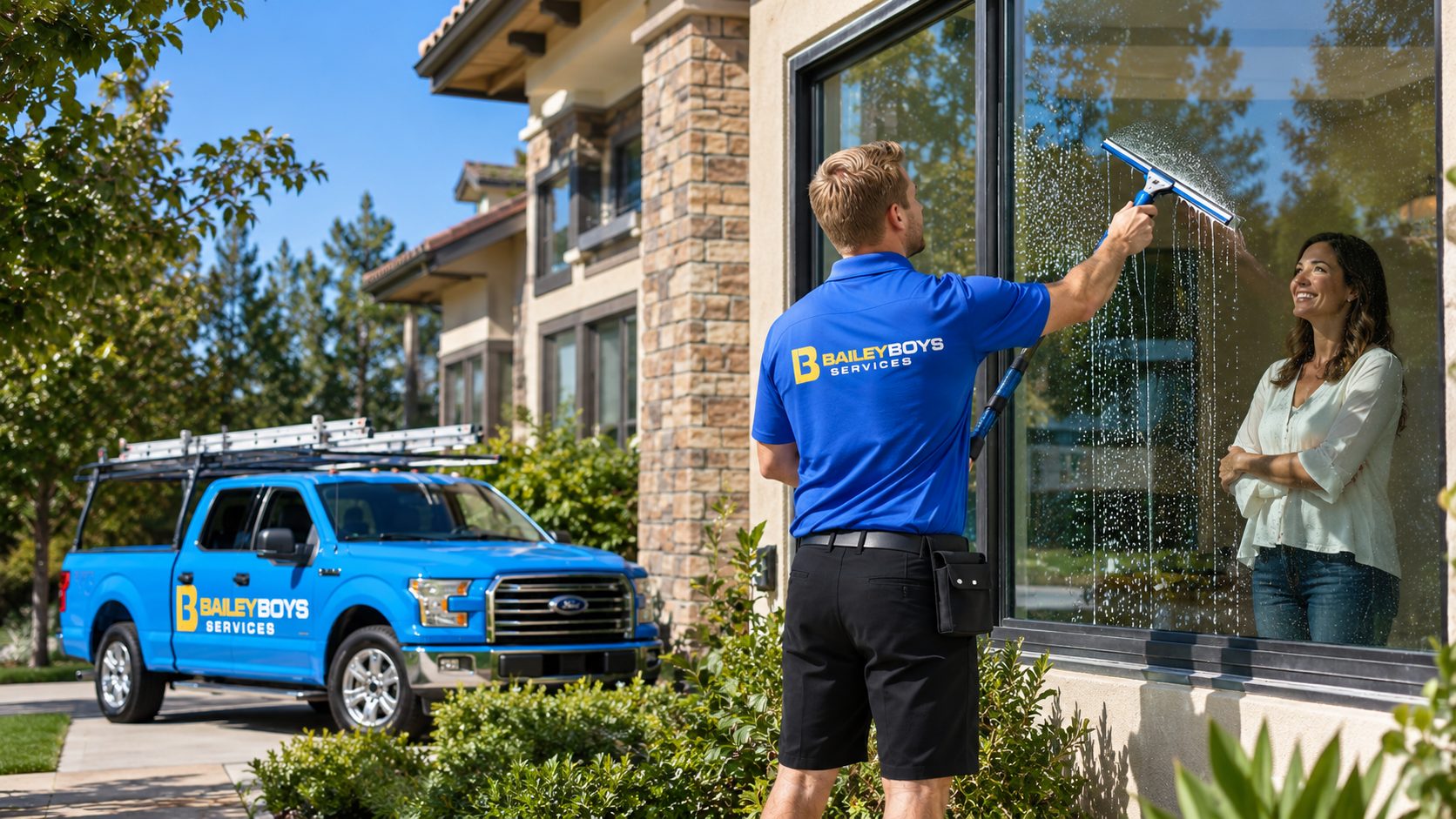 Professional Window Cleaning in Lincoln, CA by Bailey Boys Services