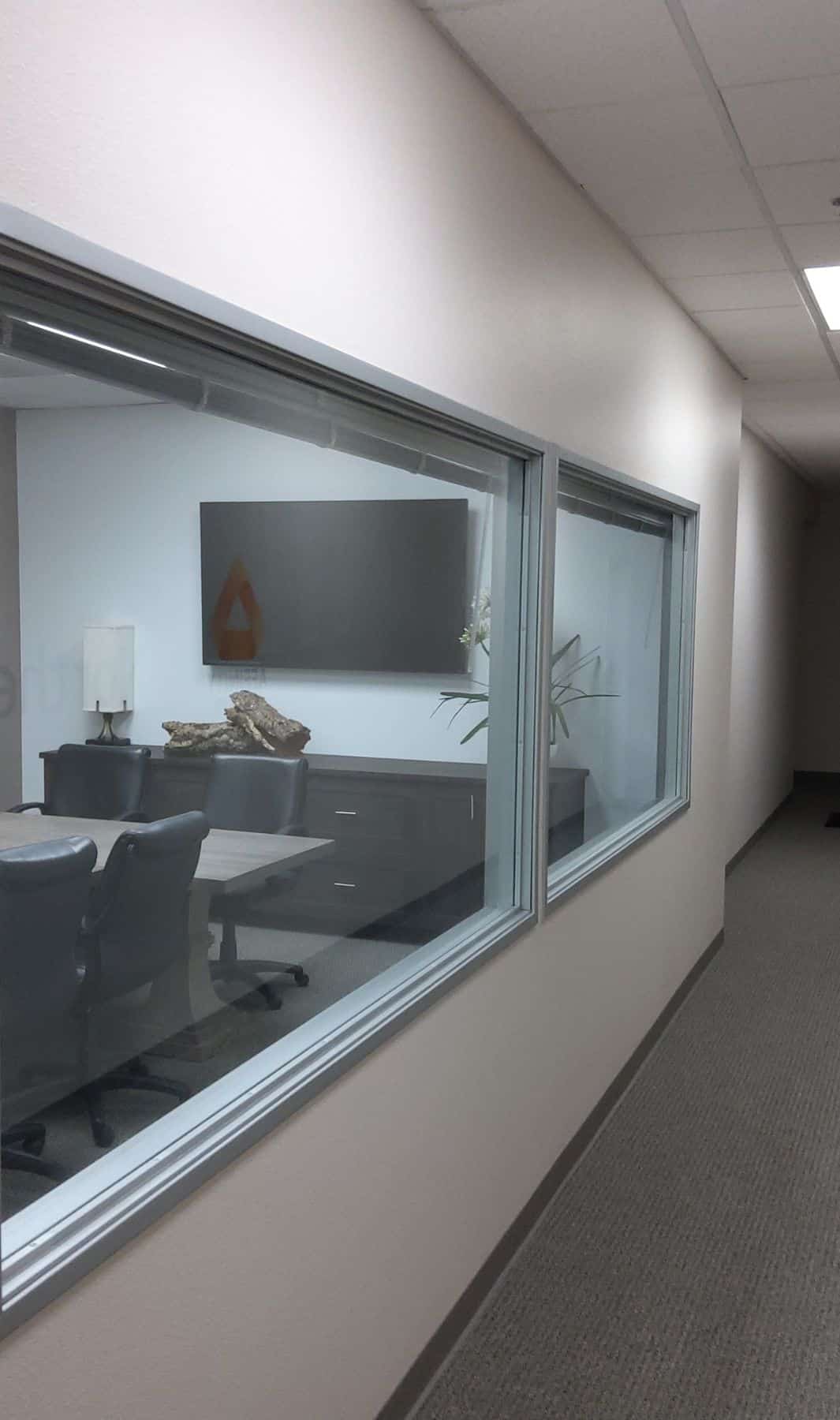 Crystal clear commercial windows after cleaning