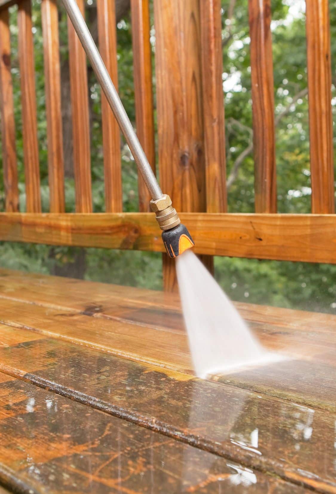 Deck surface cleaning