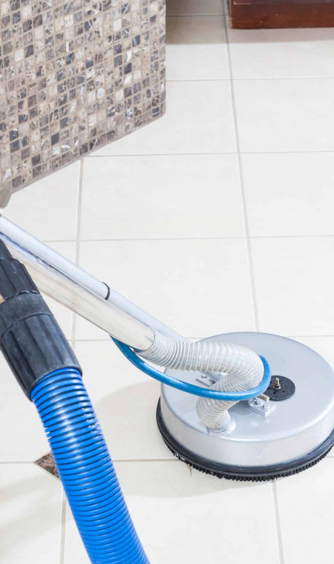 Restored tile floor after professional service
