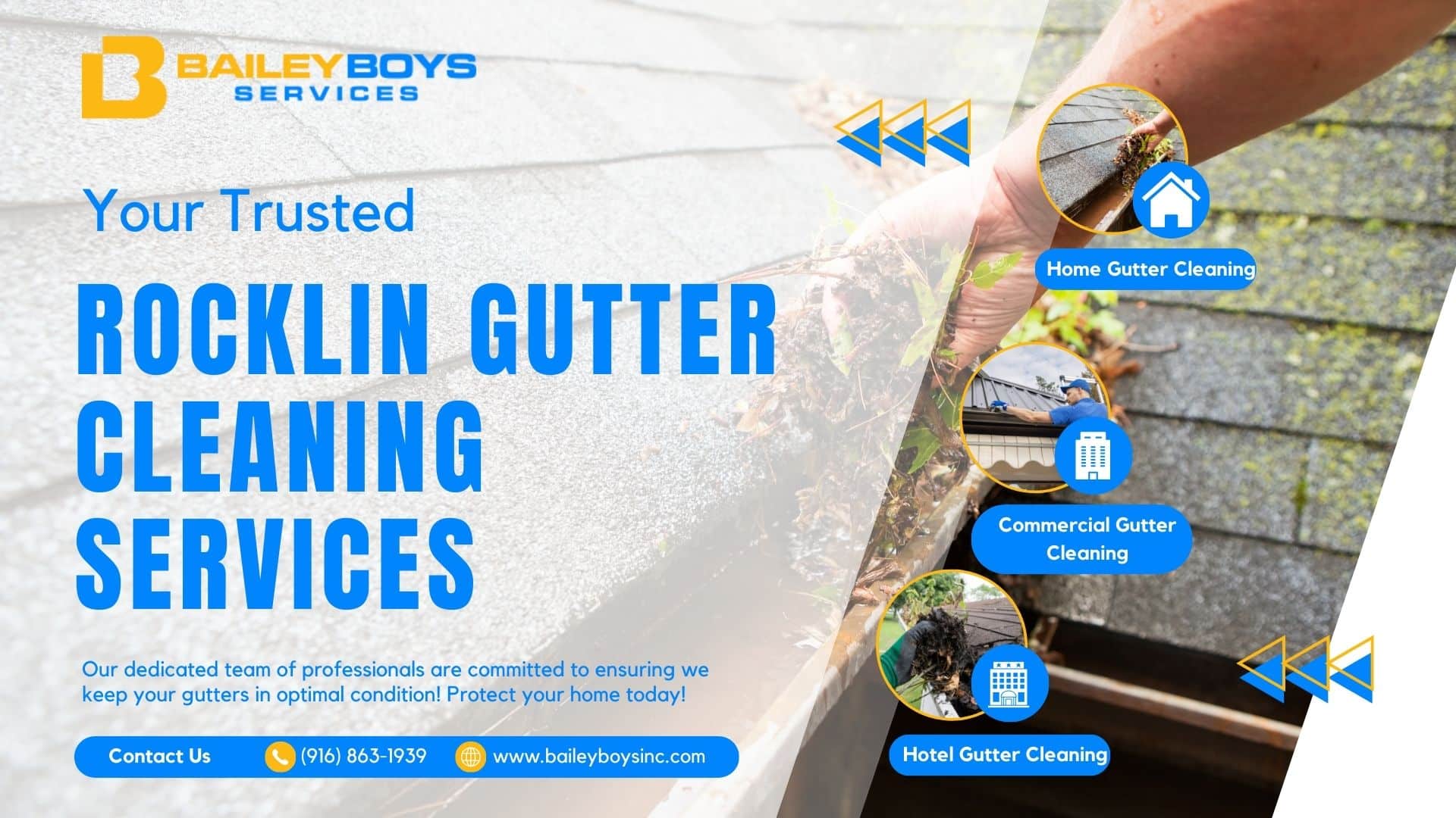 Rocklin Gutter Cleaning Services Bailey Boys Intro Local Vids Template